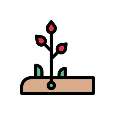 Web sitesi tasarımı ve masaüstü zarfları için bitki simgesi, geliştirme. premium paket.