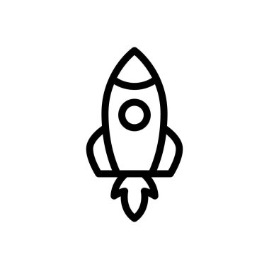 Web sitesi tasarımı ve masaüstü zarfları için roket simgesi, geliştirme. premium paket.