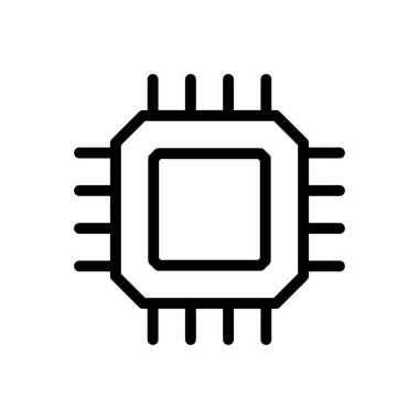 Web sitesi tasarımı ve masaüstü zarfları için işlemci simgesi, geliştirme. premium paket.