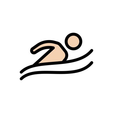 yüzme simgesi web sitesi tasarımı ve masaüstü zarfları için, geliştirme. premium paket.