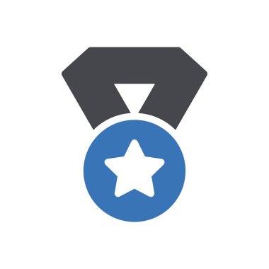 Web sitesi tasarımı ve masaüstü zarfları için madalya ikonu. premium paket.