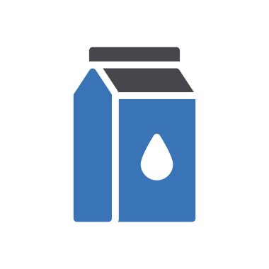 Web sitesi tasarımı ve masaüstü zarfları için süt simgesi, geliştirme. premium paket.