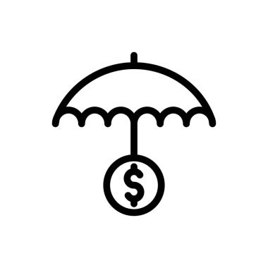 Web sitesi tasarımı ve masaüstü zarfları için şemsiye simgesi, geliştirme. premium paket.