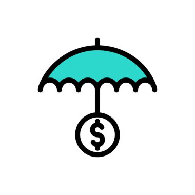 Web sitesi tasarımı ve masaüstü zarfları için şemsiye simgesi, geliştirme. premium paket.