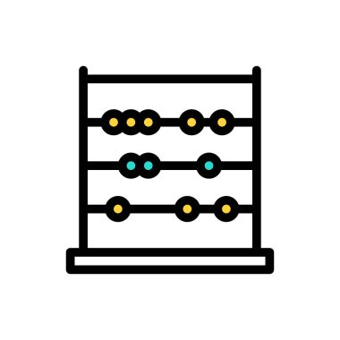 Web sitesi tasarımı ve masaüstü zarfları için abaküs simgesi geliştirme. premium paket.