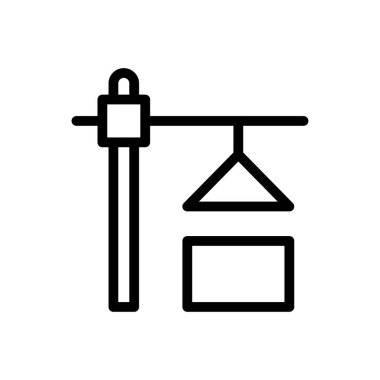 Web sitesi tasarımı ve masaüstü zarfları için vinç simgesi, geliştirme. premium paket.