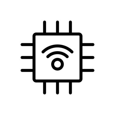 Web sitesi tasarımı ve masaüstü zarfları için işlemci simgesi, geliştirme. premium paket.