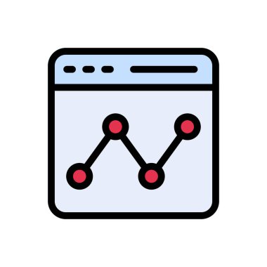 Web sitesi tasarımı ve masaüstü zarfları için analitik simge, geliştirme. premium paket.