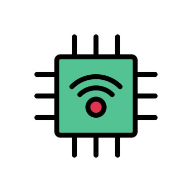 Web sitesi tasarımı ve masaüstü zarfları için işlemci simgesi, geliştirme. premium paket.