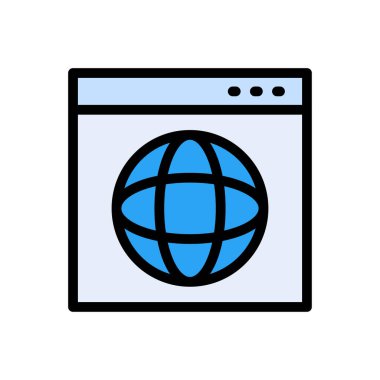 Web sitesi tasarımı ve masaüstü zarfları için tarayıcı simgesi, geliştirme. premium paket.