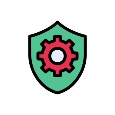 Web sitesi tasarımı ve masaüstü zarfları için kalkan simgesi, geliştirme. premium paket.