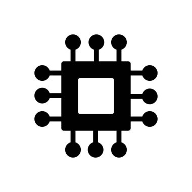 Web sitesi tasarımı ve masaüstü zarfları için işlemci simgesi, geliştirme. premium paket.