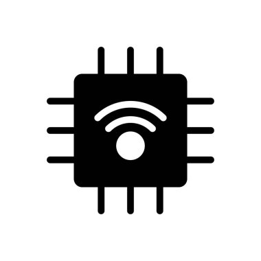 Web sitesi tasarımı ve masaüstü zarfları için işlemci simgesi, geliştirme. premium paket.