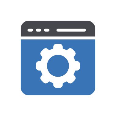 Web sitesi tasarımı ve masaüstü zarfları için tarayıcı simgesi, geliştirme. premium paket.