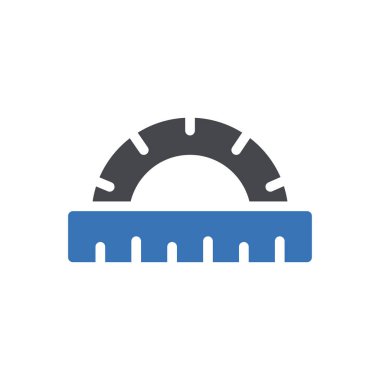 Web sitesi tasarımı ve masaüstü zarfları için açıölçer simgesi, geliştirme. premium paket.