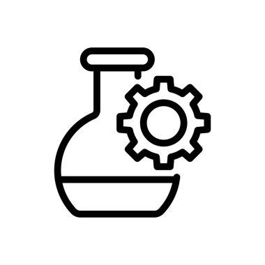 Web sitesi tasarımı ve masaüstü zarfları için laboratuvar simgesi, geliştirme. premium paket.