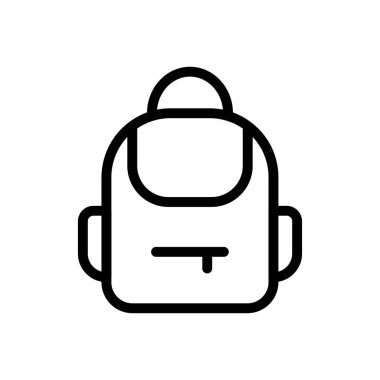 Web sitesi tasarımı ve masaüstü zarfları için sırt çantası simgesi, geliştirme. premium paket.