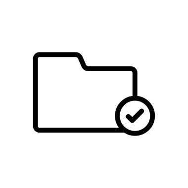 folder tick Icon for website design and desktop envelopment, development. premium pack.
