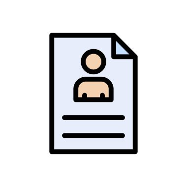 resume file Icon for website design and desktop envelopment, development. premium pack.