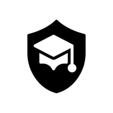 shield education Icon for website design and desktop envelopment, development. premium pack.