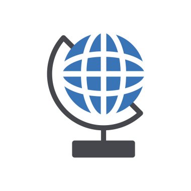 Web sitesi tasarımı ve masaüstü zarfları için yerküre simgesi, geliştirme. premium paket.