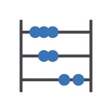 Web sitesi tasarımı ve masaüstü zarfları için abaküs simgesi geliştirme. premium paket.