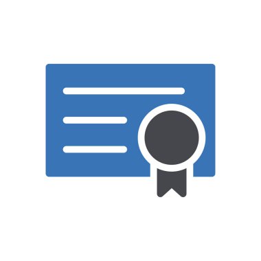 Web sitesi tasarımı ve masaüstü zarfları için sertifika simgesi, geliştirme. premium paket.