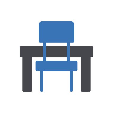 table chair Icon for website design and desktop envelopment, development. premium pack.
