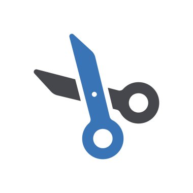 Web sitesi tasarımı ve masaüstü zarfları için makas simgesi, geliştirme. premium paket.