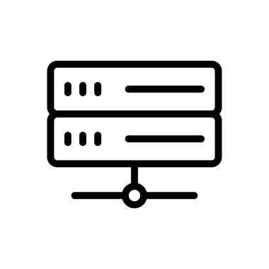 Web sitesi tasarımı ve masaüstü zarfları için sunucu simgesi, geliştirme. premium paket.