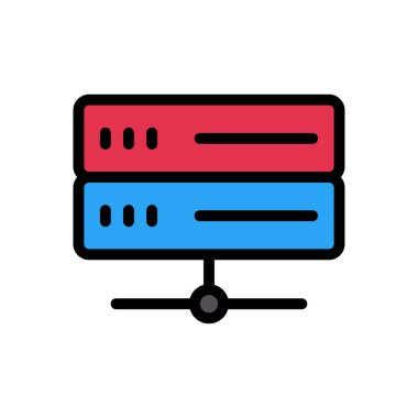 Web sitesi tasarımı ve masaüstü zarfları için sunucu simgesi, geliştirme. premium paket.