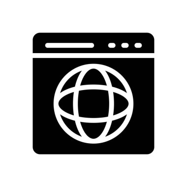 Web sitesi tasarımı ve masaüstü zarfları için tarayıcı simgesi, geliştirme. premium paket.