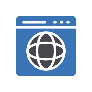 Web sitesi tasarımı ve masaüstü zarfları için tarayıcı simgesi, geliştirme. premium paket.