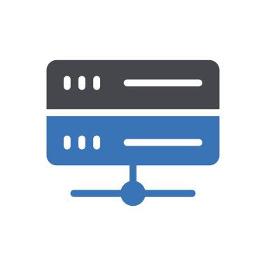 Web sitesi tasarımı ve masaüstü zarfları için sunucu simgesi, geliştirme. premium paket.