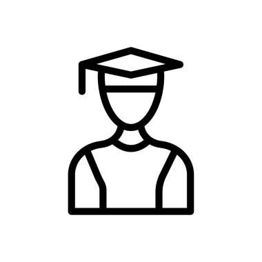 Web sitesi tasarımı ve masaüstü zarfları için öğrenci simgesi, geliştirme. premium paket.