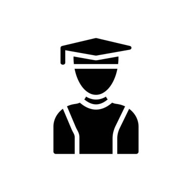 Web sitesi tasarımı ve masaüstü zarfları için öğrenci simgesi, geliştirme. premium paket.