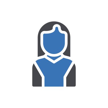 Web sitesi tasarımı ve masaüstü zarfları için kadın simgesi. premium paket.