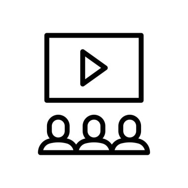 Web sitesi tasarımı ve masaüstü zarfları için video eğitmeni Simgesi, geliştirme. premium paket.