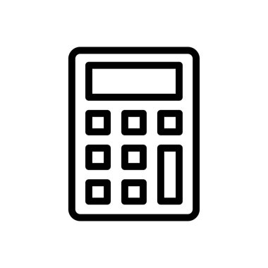 Web sitesi tasarımı ve masaüstü zarfları için hesap makinesi simgesi simgesi, geliştirme. premium paket.