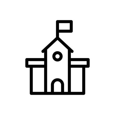 site tasarımı ve masaüstü zarfları için kolej simgesi, geliştirme. premium paket.