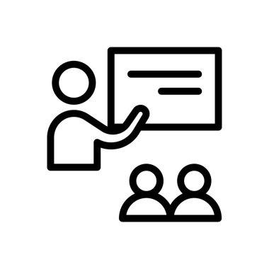 Web sitesi tasarımı ve masaüstü zarfları için öğretmenlik dersi simgesi, geliştirme. premium paket.