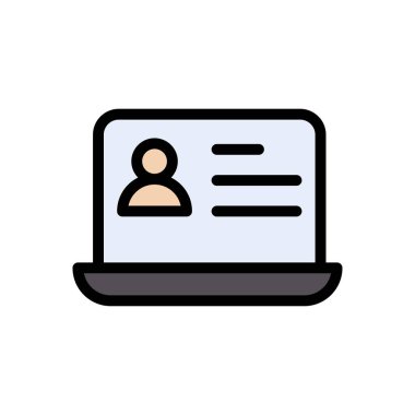 Web sitesi tasarımı ve masaüstü zarfları için öğrenci profili dizüstü bilgisayarı simgesi, geliştirme. premium paket.