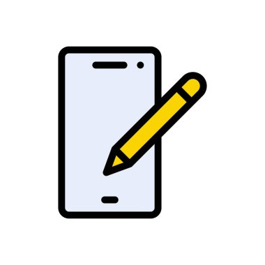 mobil not Simgesi web sitesi tasarımı ve masaüstü zarfları için, geliştirme. premium paket.