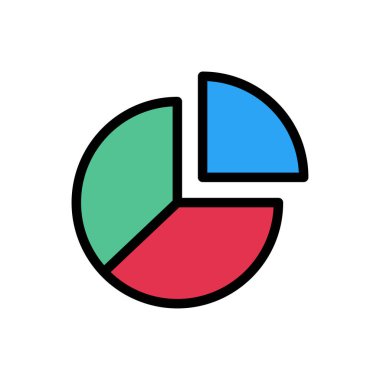 Web sitesi tasarımı ve masaüstü zarfları için pasta çizelgesi simgesi, geliştirme. premium paket.