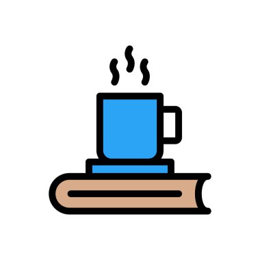 Web sitesi tasarımı ve masaüstü zarfları için çay kitabı simgesi, geliştirme. premium paket.