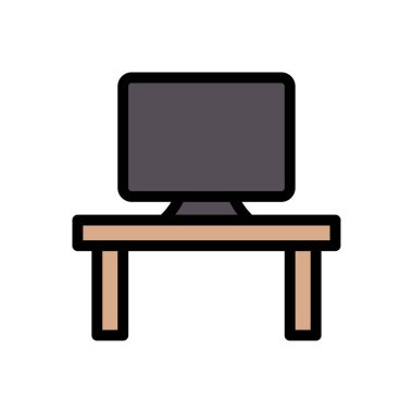 Web sitesi tasarımı ve masaüstü zarfları için LCD ekran simgesi, geliştirme. premium paket.