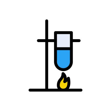 Web sitesi tasarımı ve masaüstü zarfları için test tüpü deneyi simgesi, geliştirme. premium paket.