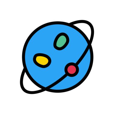 Web sitesi tasarımı ve masaüstü zarfları için Satürn Simgesi, geliştirme. premium paket.