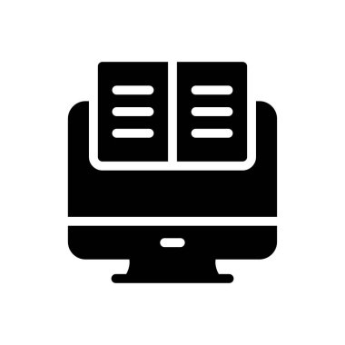 Web sitesi tasarımı ve masaüstü zarfları için çevrimiçi okuma simgesi, geliştirme. premium paket.