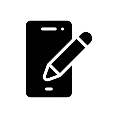 mobil not Simgesi web sitesi tasarımı ve masaüstü zarfları için, geliştirme. premium paket.